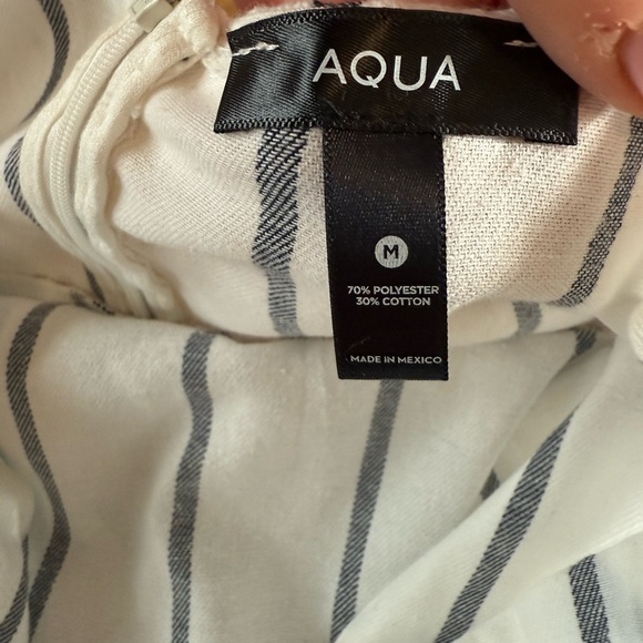 Aqua Bloomingdale's Womens Halter Top Striped Romper size medium size worn once - Picture 7 of 11